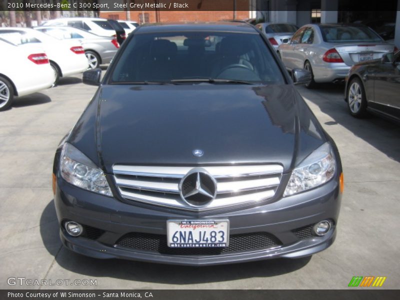 Steel Grey Metallic / Black 2010 Mercedes-Benz C 300 Sport
