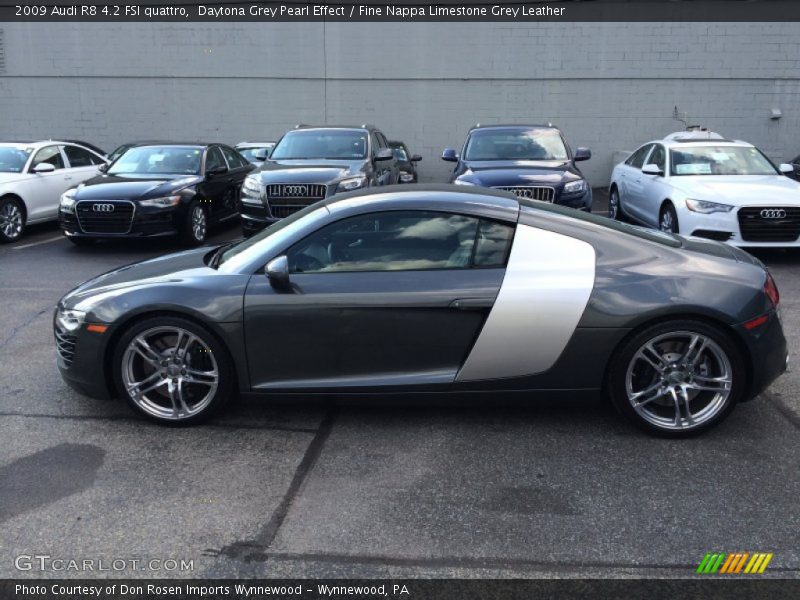 Daytona Grey Pearl Effect / Fine Nappa Limestone Grey Leather 2009 Audi R8 4.2 FSI quattro