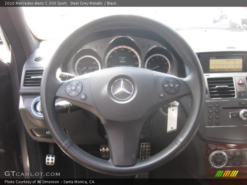 Steel Grey Metallic / Black 2010 Mercedes-Benz C 300 Sport