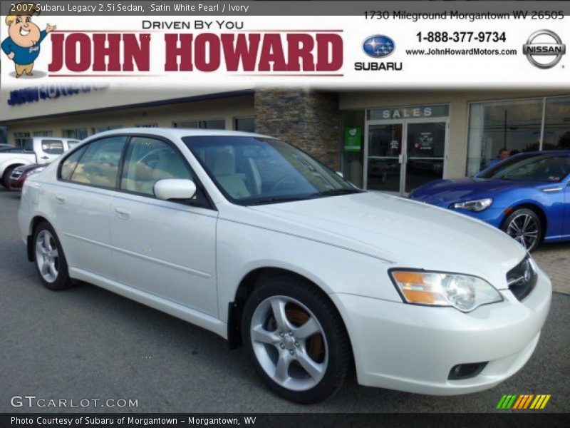 Satin White Pearl / Ivory 2007 Subaru Legacy 2.5i Sedan