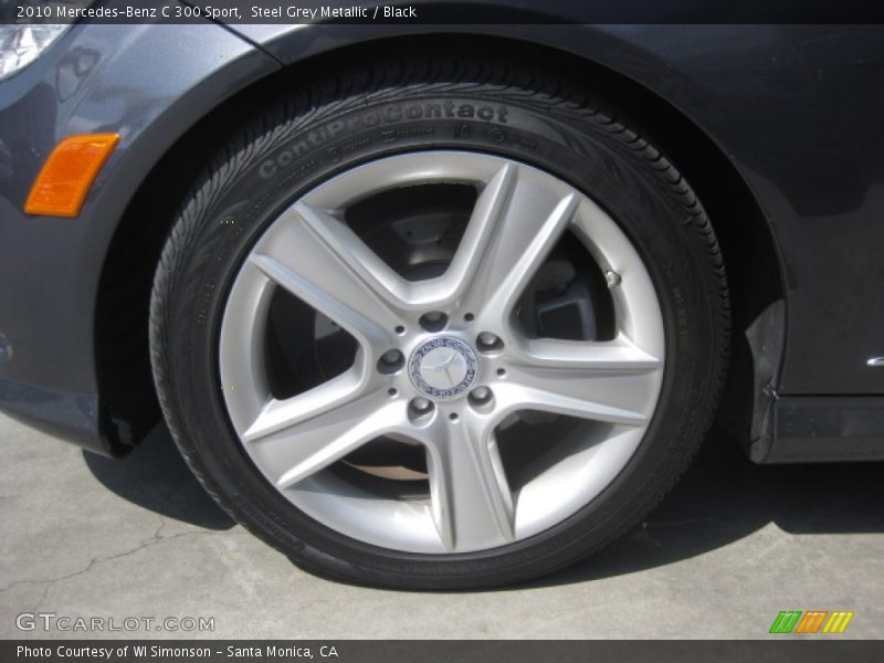 Steel Grey Metallic / Black 2010 Mercedes-Benz C 300 Sport