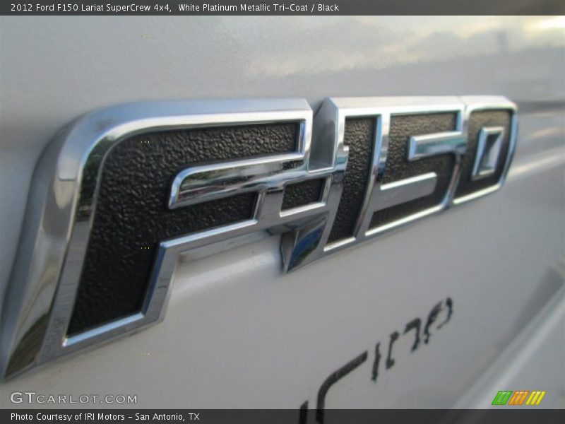 White Platinum Metallic Tri-Coat / Black 2012 Ford F150 Lariat SuperCrew 4x4