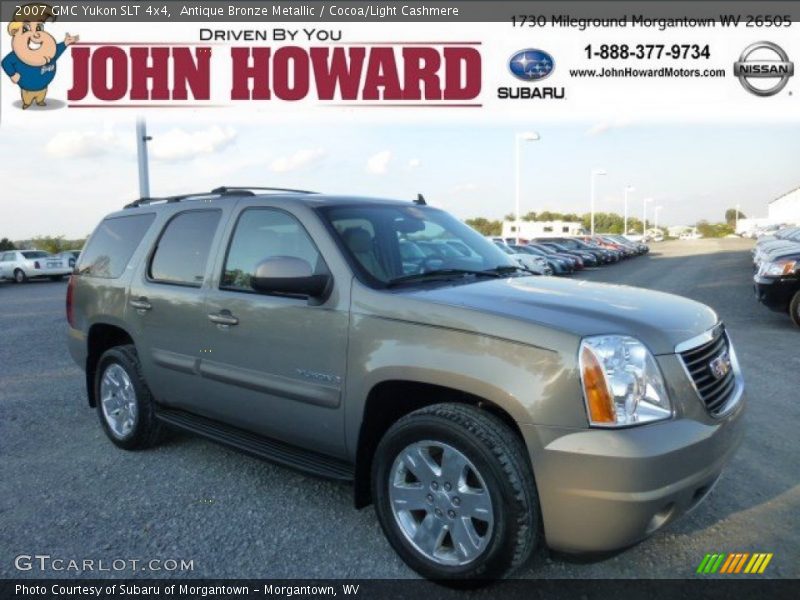 Antique Bronze Metallic / Cocoa/Light Cashmere 2007 GMC Yukon SLT 4x4