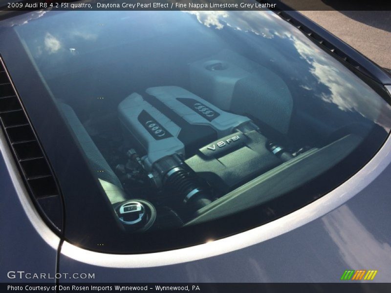 Daytona Grey Pearl Effect / Fine Nappa Limestone Grey Leather 2009 Audi R8 4.2 FSI quattro