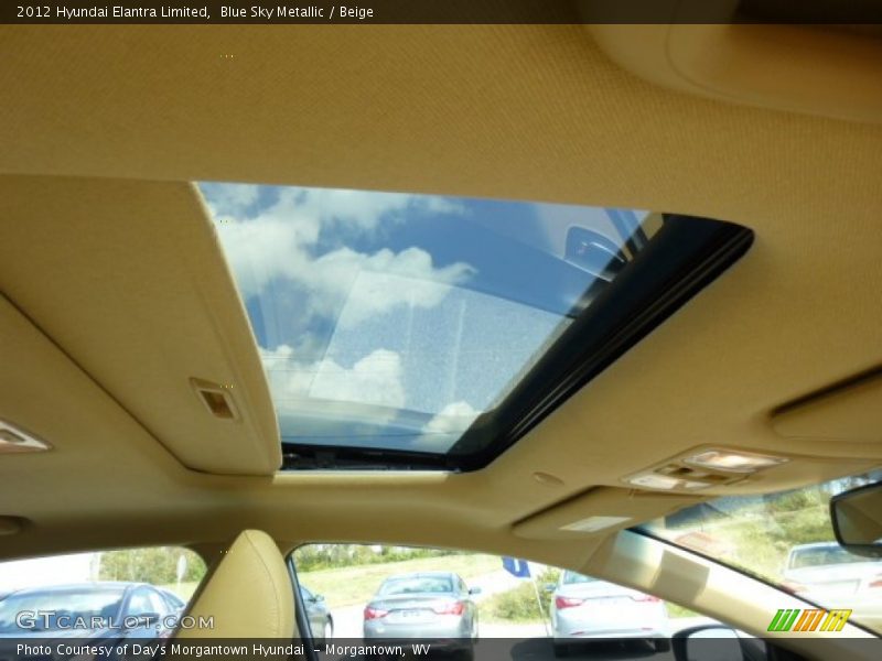 Blue Sky Metallic / Beige 2012 Hyundai Elantra Limited