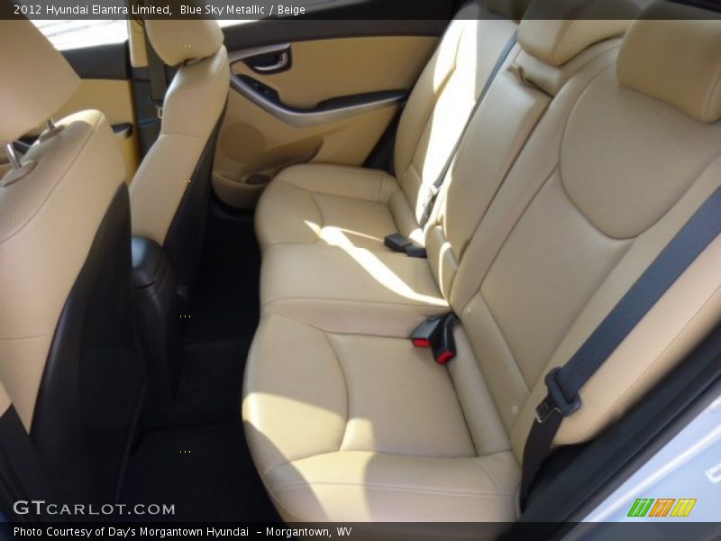 Blue Sky Metallic / Beige 2012 Hyundai Elantra Limited