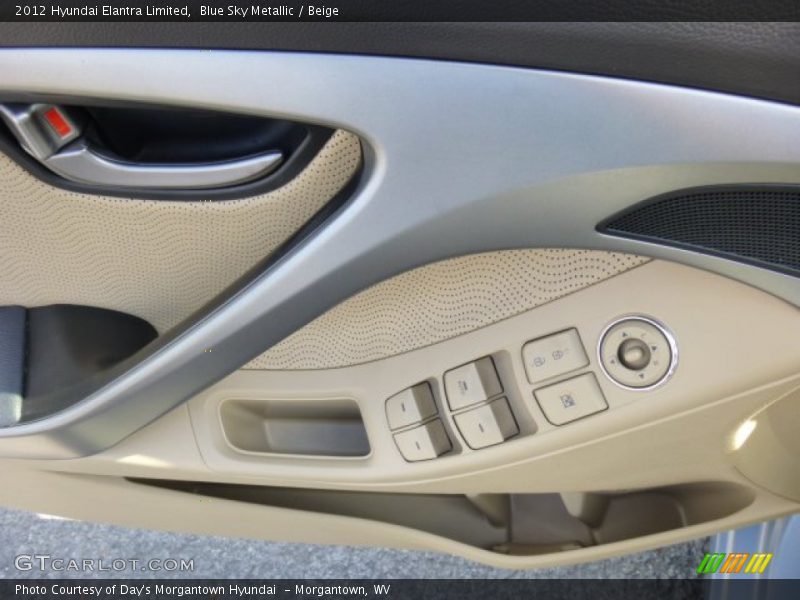 Blue Sky Metallic / Beige 2012 Hyundai Elantra Limited