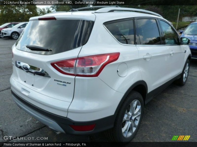 Oxford White / Medium Light Stone 2014 Ford Escape Titanium 2.0L EcoBoost 4WD