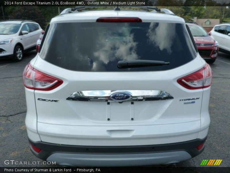 Oxford White / Medium Light Stone 2014 Ford Escape Titanium 2.0L EcoBoost 4WD