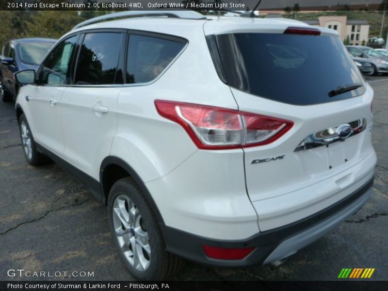 Oxford White / Medium Light Stone 2014 Ford Escape Titanium 2.0L EcoBoost 4WD