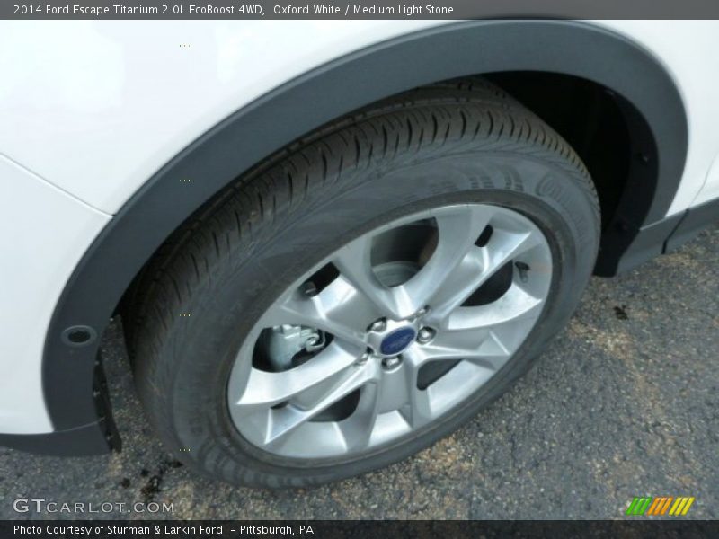 Oxford White / Medium Light Stone 2014 Ford Escape Titanium 2.0L EcoBoost 4WD