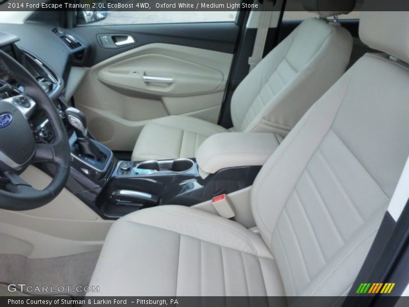 Oxford White / Medium Light Stone 2014 Ford Escape Titanium 2.0L EcoBoost 4WD