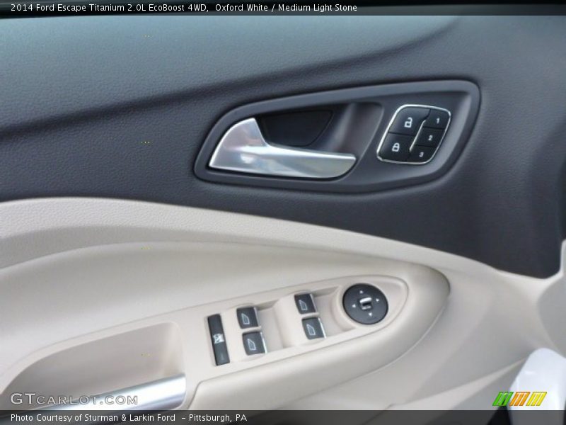 Oxford White / Medium Light Stone 2014 Ford Escape Titanium 2.0L EcoBoost 4WD