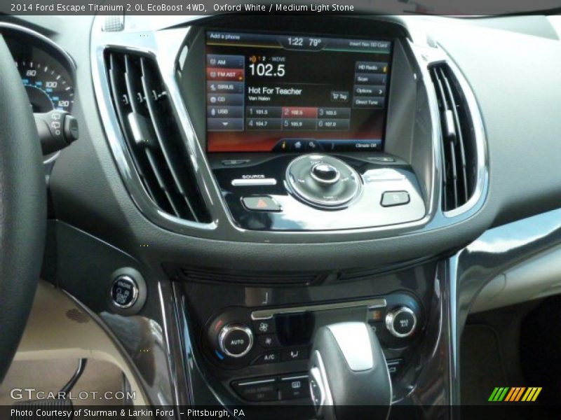 Oxford White / Medium Light Stone 2014 Ford Escape Titanium 2.0L EcoBoost 4WD