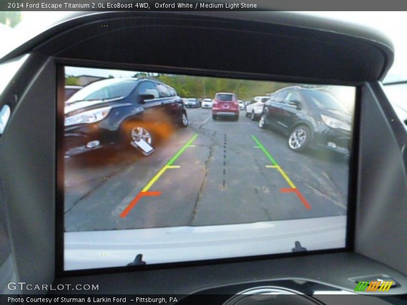 Oxford White / Medium Light Stone 2014 Ford Escape Titanium 2.0L EcoBoost 4WD