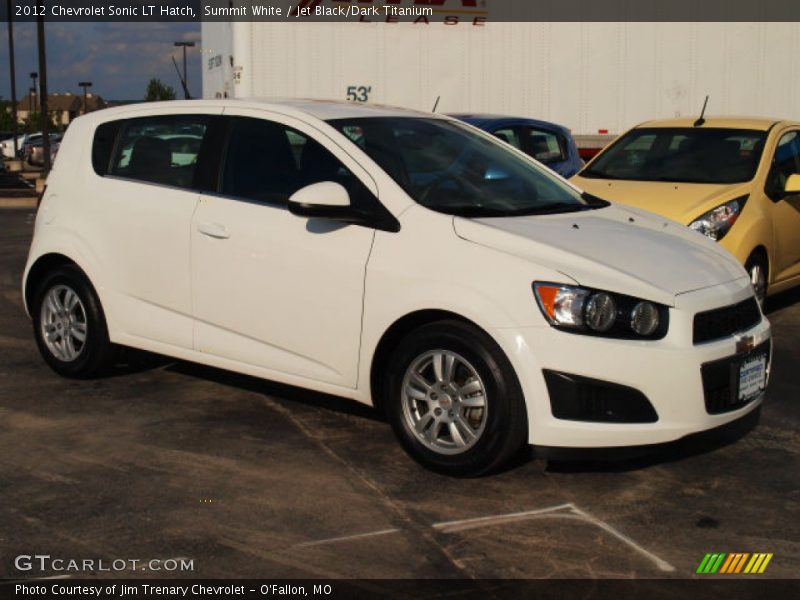 Summit White / Jet Black/Dark Titanium 2012 Chevrolet Sonic LT Hatch