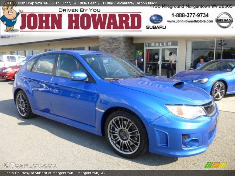 WR Blue Pearl / STi Black Alcantara/Carbon Black 2013 Subaru Impreza WRX STi 5 Door