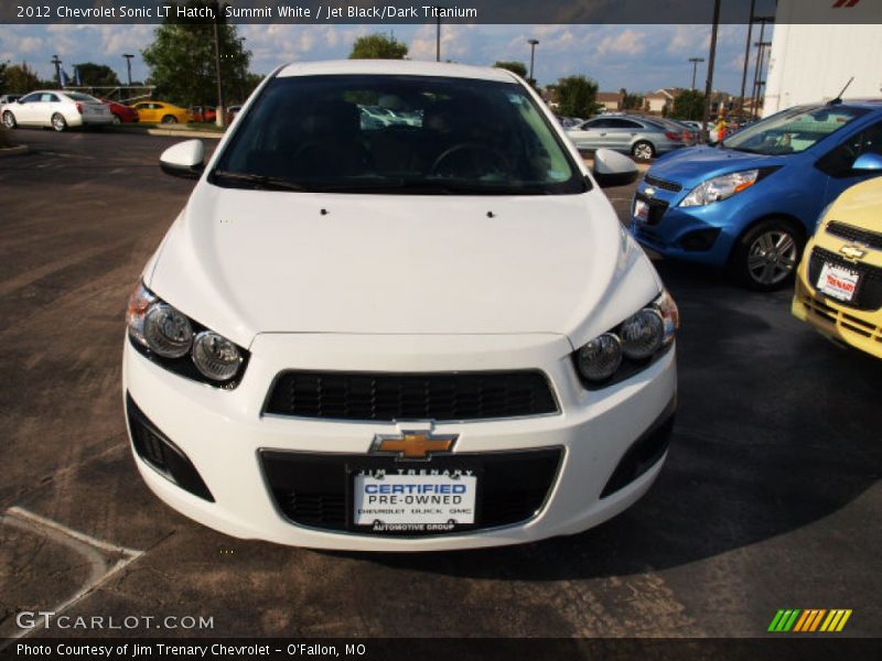 Summit White / Jet Black/Dark Titanium 2012 Chevrolet Sonic LT Hatch