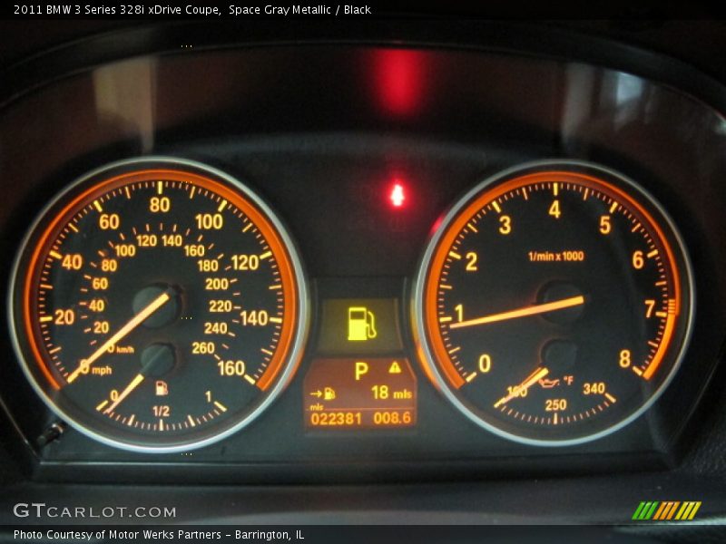 Space Gray Metallic / Black 2011 BMW 3 Series 328i xDrive Coupe