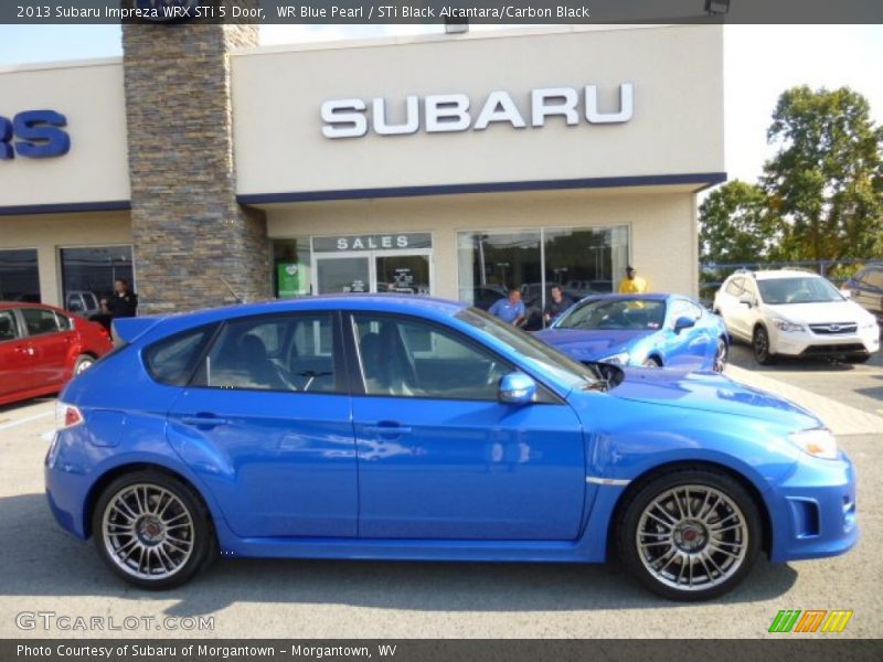 WR Blue Pearl / STi Black Alcantara/Carbon Black 2013 Subaru Impreza WRX STi 5 Door