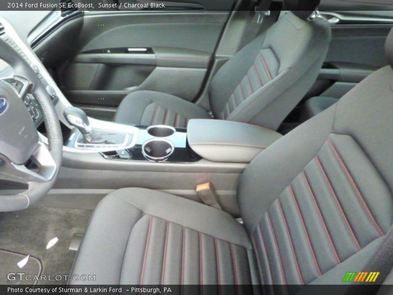 Sunset / Charcoal Black 2014 Ford Fusion SE EcoBoost