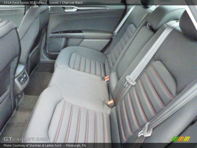 Sunset / Charcoal Black 2014 Ford Fusion SE EcoBoost