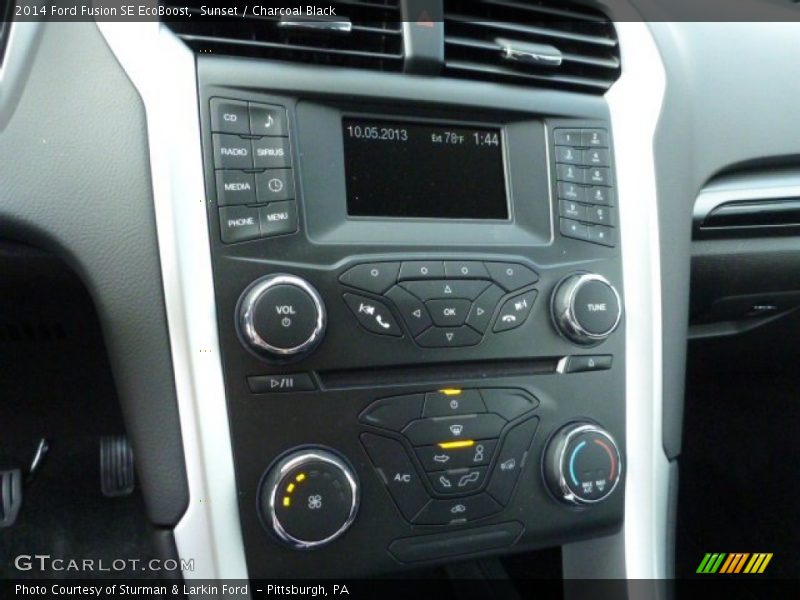 Sunset / Charcoal Black 2014 Ford Fusion SE EcoBoost