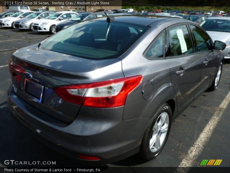Sterling Gray / Medium Light Stone 2014 Ford Focus SE Sedan