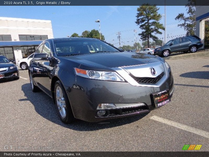 Grigio Metallic / Ebony 2010 Acura TL 3.5