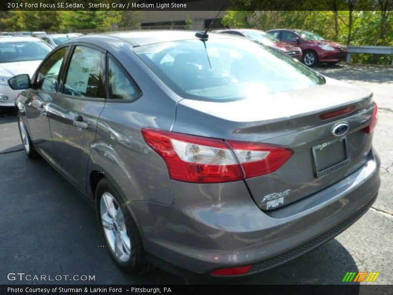 Sterling Gray / Medium Light Stone 2014 Ford Focus SE Sedan