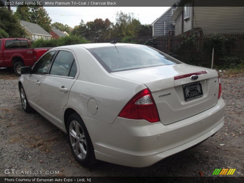 White Platinum Tri-Coat / Charcoal Black 2012 Ford Fusion SE
