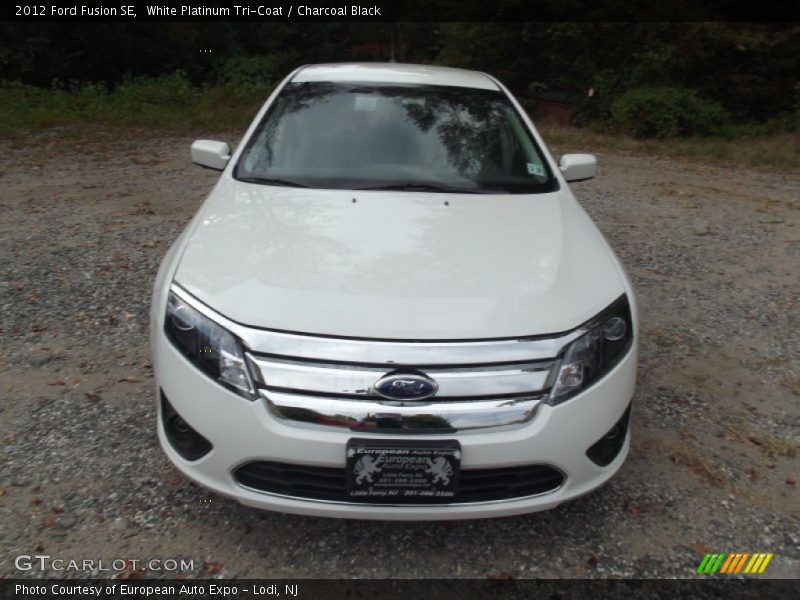 White Platinum Tri-Coat / Charcoal Black 2012 Ford Fusion SE