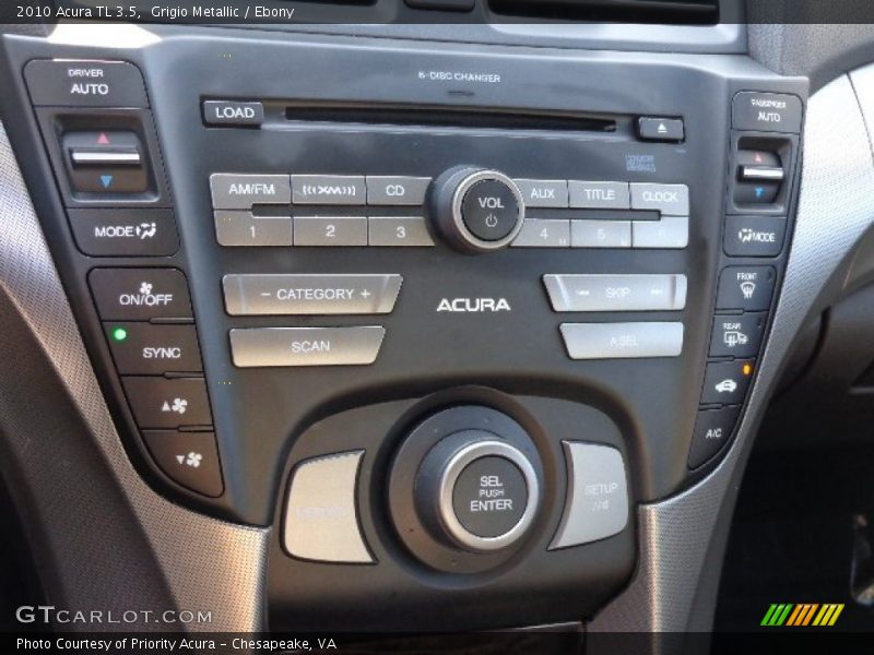 Grigio Metallic / Ebony 2010 Acura TL 3.5