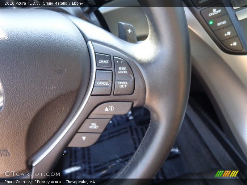 Grigio Metallic / Ebony 2010 Acura TL 3.5