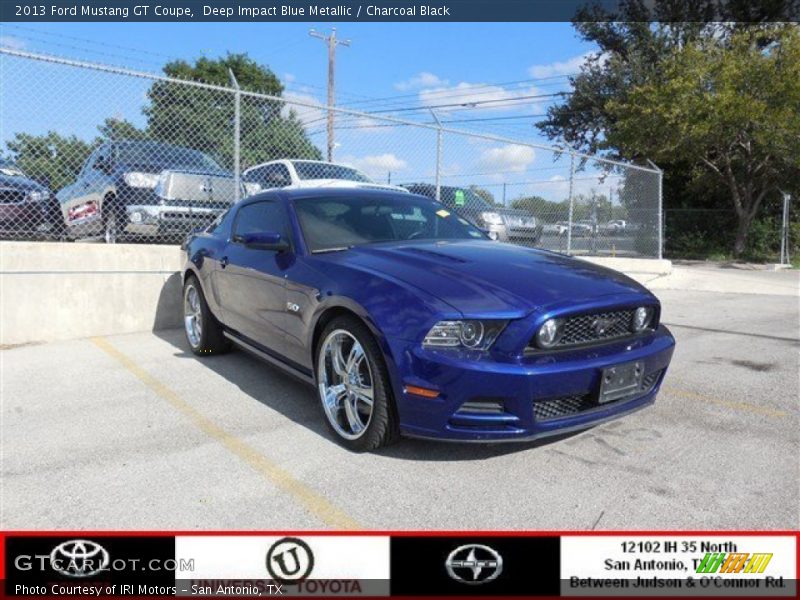 Deep Impact Blue Metallic / Charcoal Black 2013 Ford Mustang GT Coupe