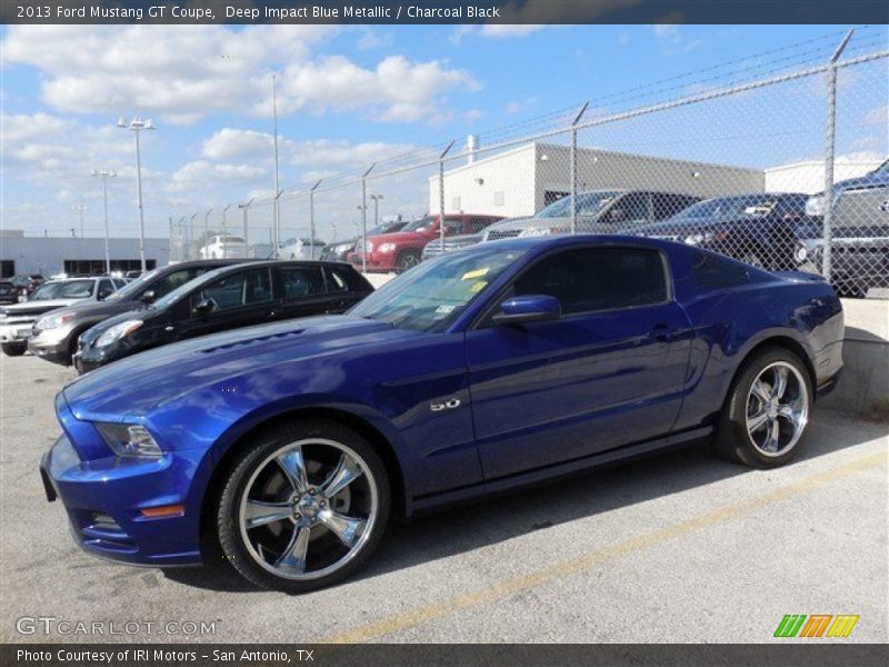 Deep Impact Blue Metallic / Charcoal Black 2013 Ford Mustang GT Coupe