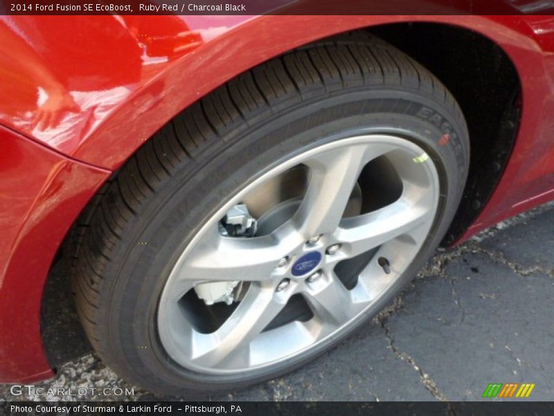 Ruby Red / Charcoal Black 2014 Ford Fusion SE EcoBoost