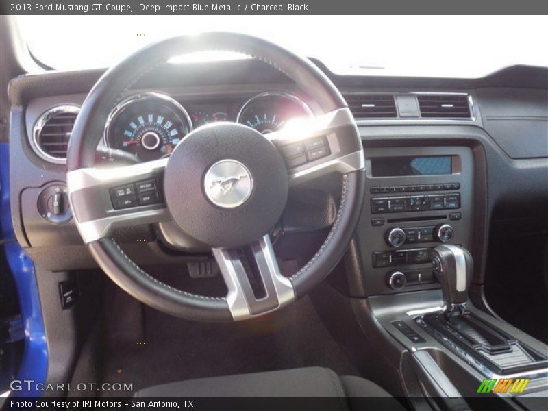 Deep Impact Blue Metallic / Charcoal Black 2013 Ford Mustang GT Coupe