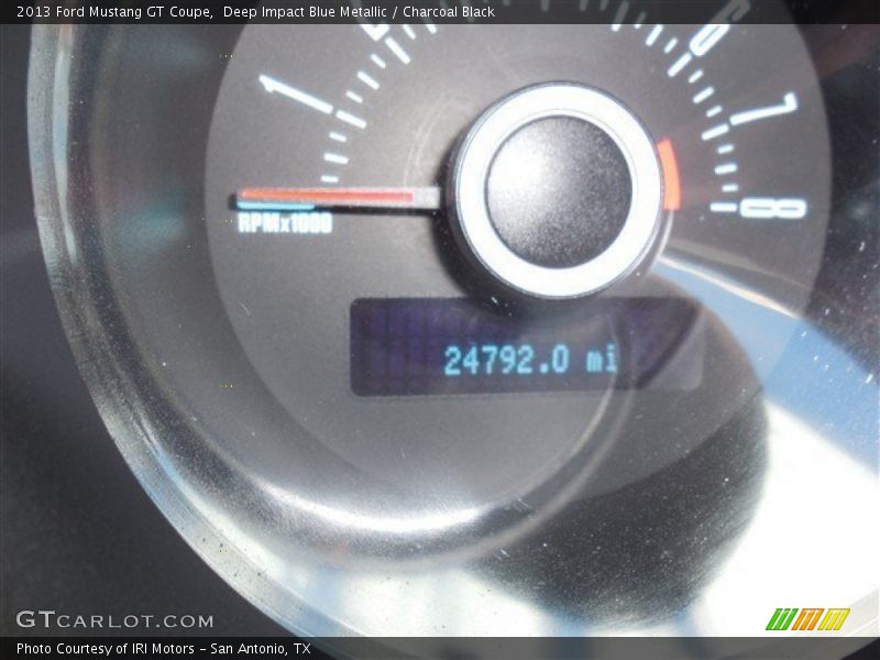Deep Impact Blue Metallic / Charcoal Black 2013 Ford Mustang GT Coupe