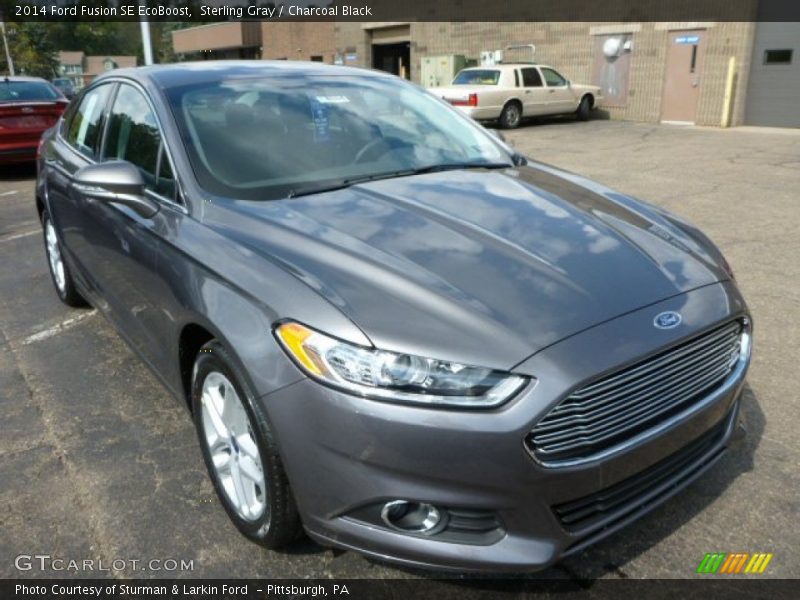 Sterling Gray / Charcoal Black 2014 Ford Fusion SE EcoBoost
