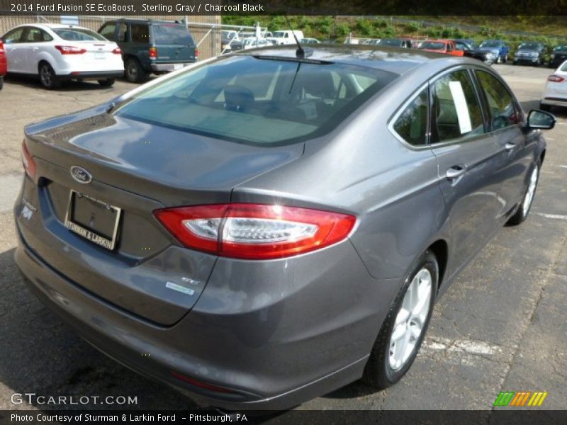 Sterling Gray / Charcoal Black 2014 Ford Fusion SE EcoBoost