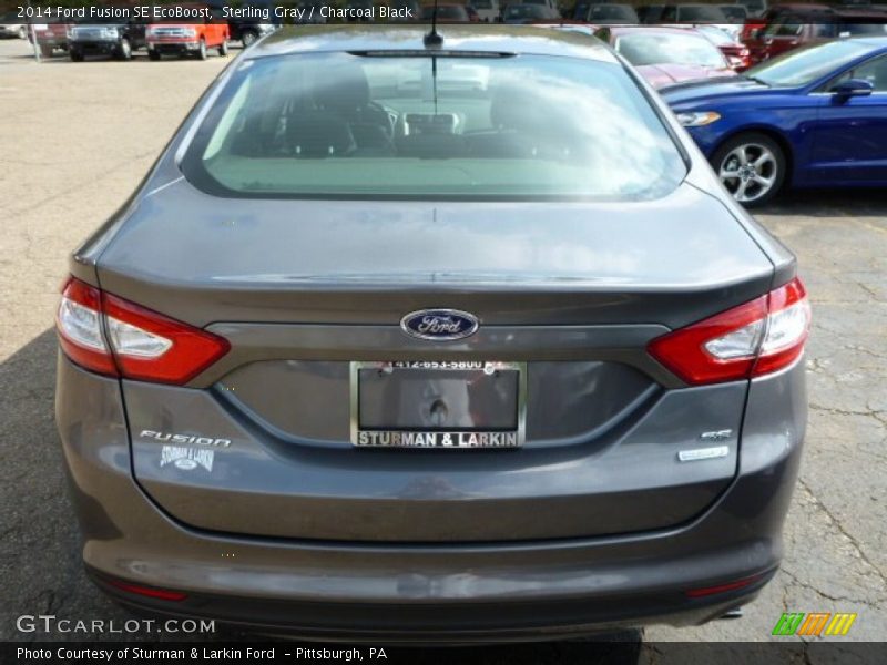 Sterling Gray / Charcoal Black 2014 Ford Fusion SE EcoBoost