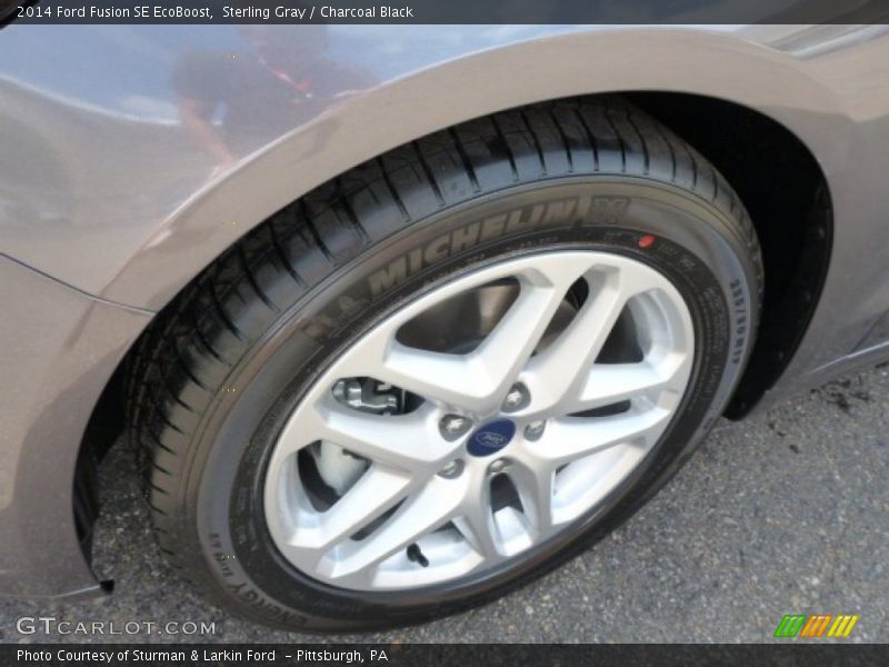 Sterling Gray / Charcoal Black 2014 Ford Fusion SE EcoBoost