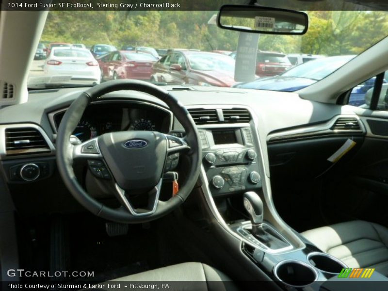 Sterling Gray / Charcoal Black 2014 Ford Fusion SE EcoBoost