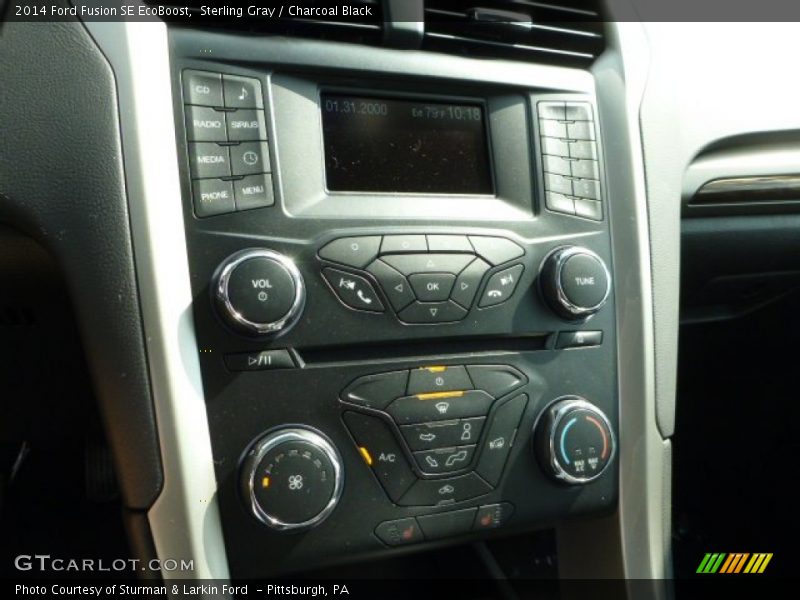 Sterling Gray / Charcoal Black 2014 Ford Fusion SE EcoBoost