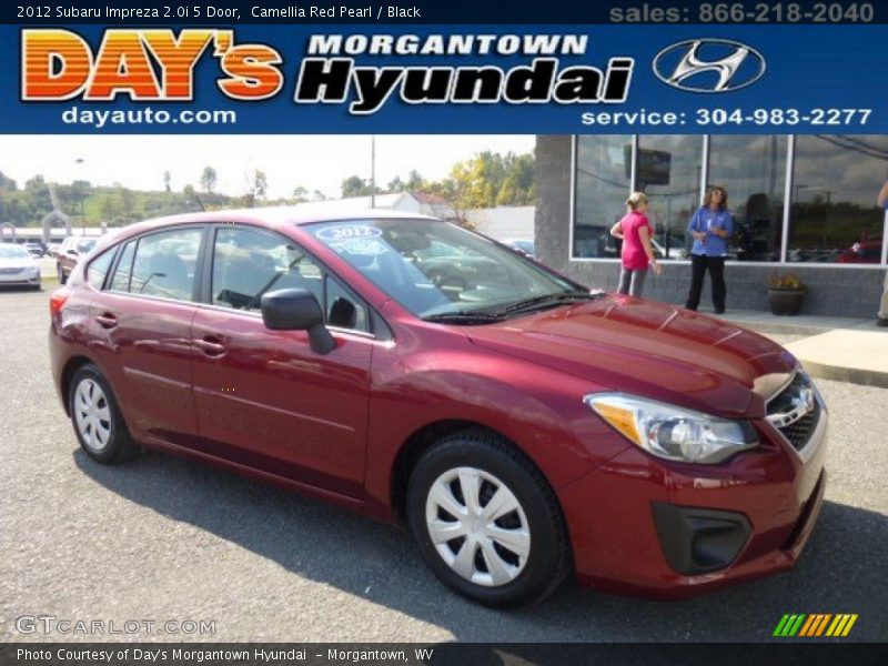Camellia Red Pearl / Black 2012 Subaru Impreza 2.0i 5 Door
