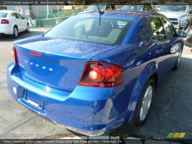 Blue Streak Pearl / Black 2014 Dodge Avenger SE
