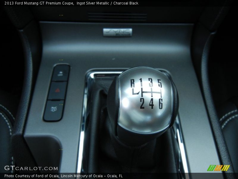 Ingot Silver Metallic / Charcoal Black 2013 Ford Mustang GT Premium Coupe