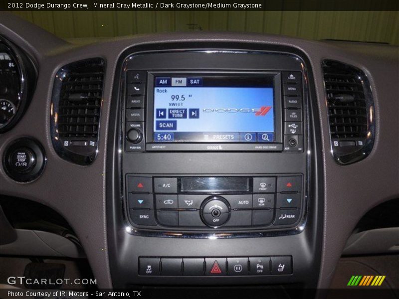 Mineral Gray Metallic / Dark Graystone/Medium Graystone 2012 Dodge Durango Crew