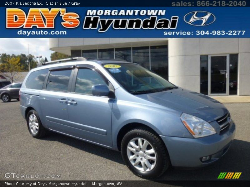 Glacier Blue / Gray 2007 Kia Sedona EX